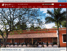 Tablet Screenshot of haciendanocac.com
